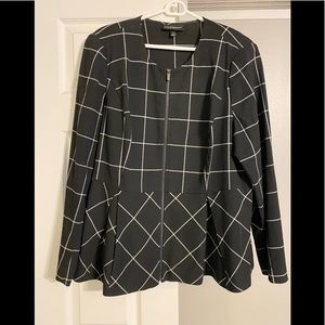 Peplum Black zip jacket/blazer